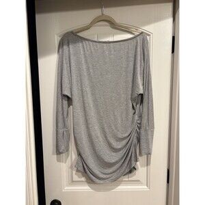 Boston Proper Gray Rhinestone Embellished Slouchy Ruched Tunic-M